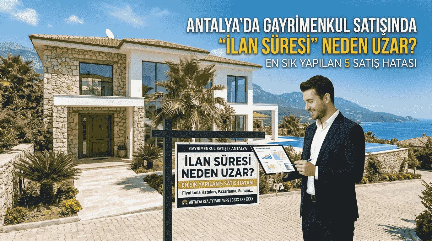 Antalya’da Gayrimenkul Satışında İlan Süresi Neden Uzar? En Sık Yapılan 5 Satış Hatası