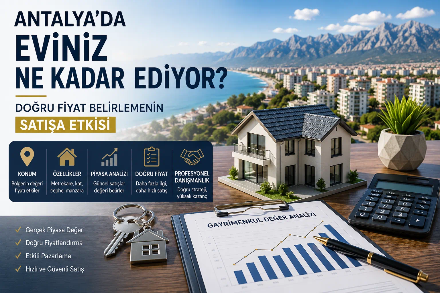 Antalya'da Eviniz Ne Kadar Ediyor? Doğru Fiyat Belirlemenin Satışa Etkisi
