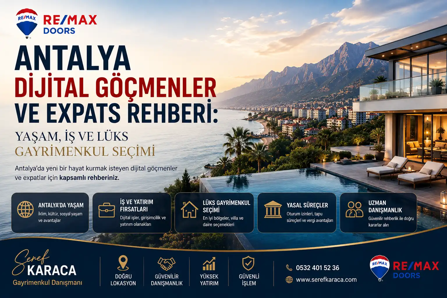 Antalya Dijital Göçmenler ve Expats Rehberi: Yaşam, İş ve Lüks Gayrimenkul Seçimi
