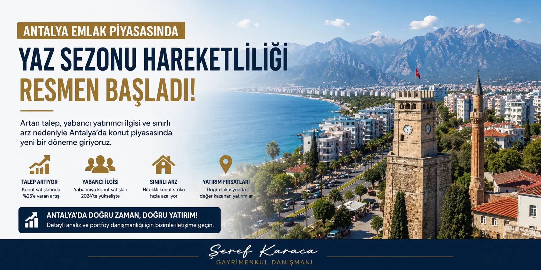 Antalya Emlak Piyasasında Yaz Sezonu Hareketliliği Başladı