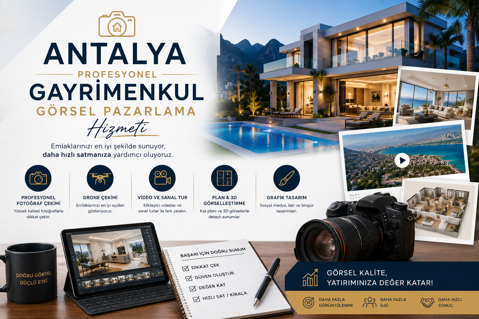 Antalya Profesyonel Gayrimenkul Görsel Pazarlama Hizmeti
