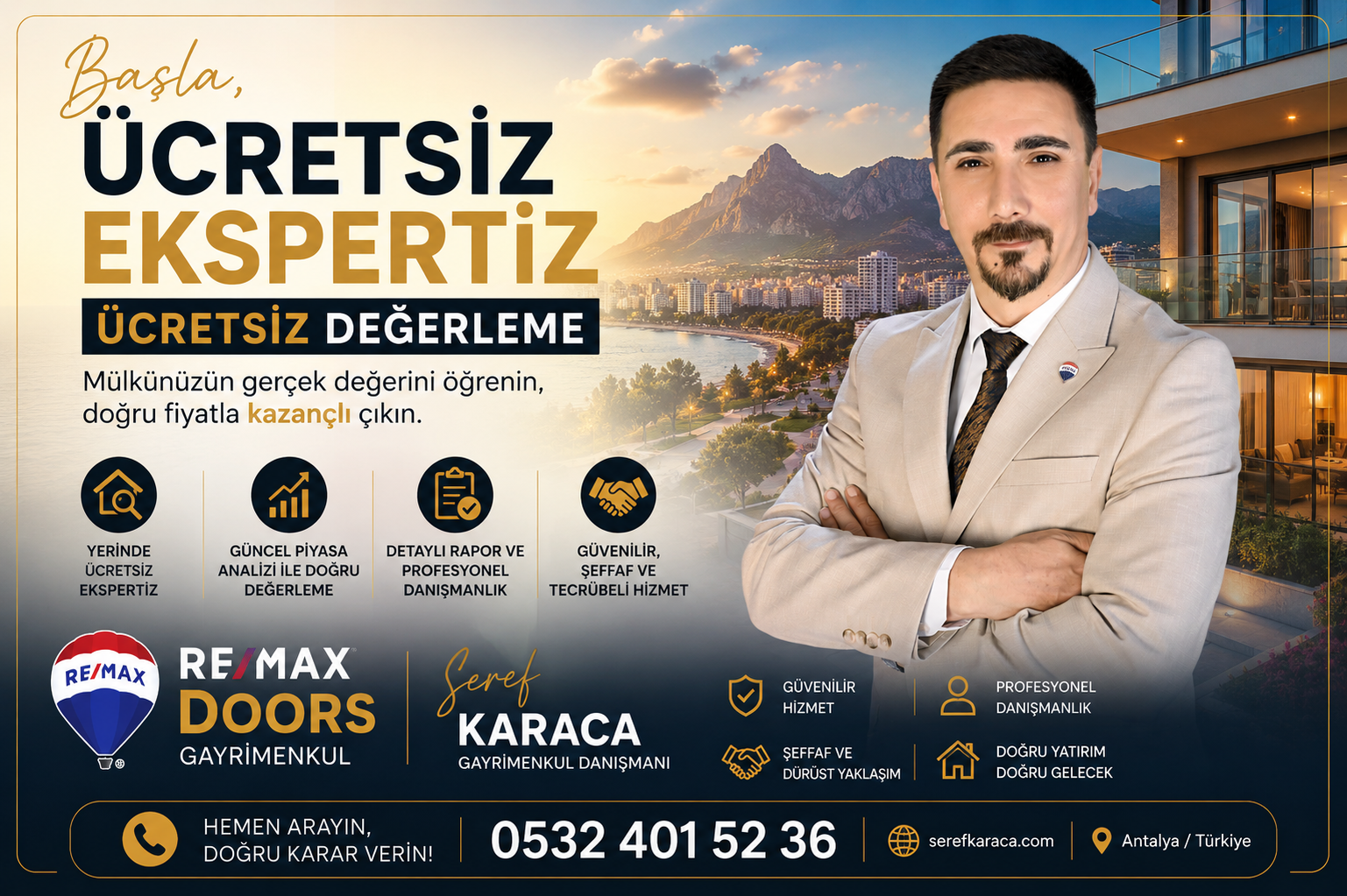Gayrimenkul Danışmanı Şeref Karaca Ücretsiz Değerleme