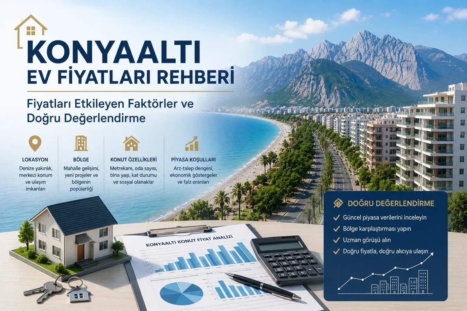 Konyaaltı Ev Fiyatları Rehberi: Fiyatları Etkileyen Faktörler ve Doğru Değerlendirme