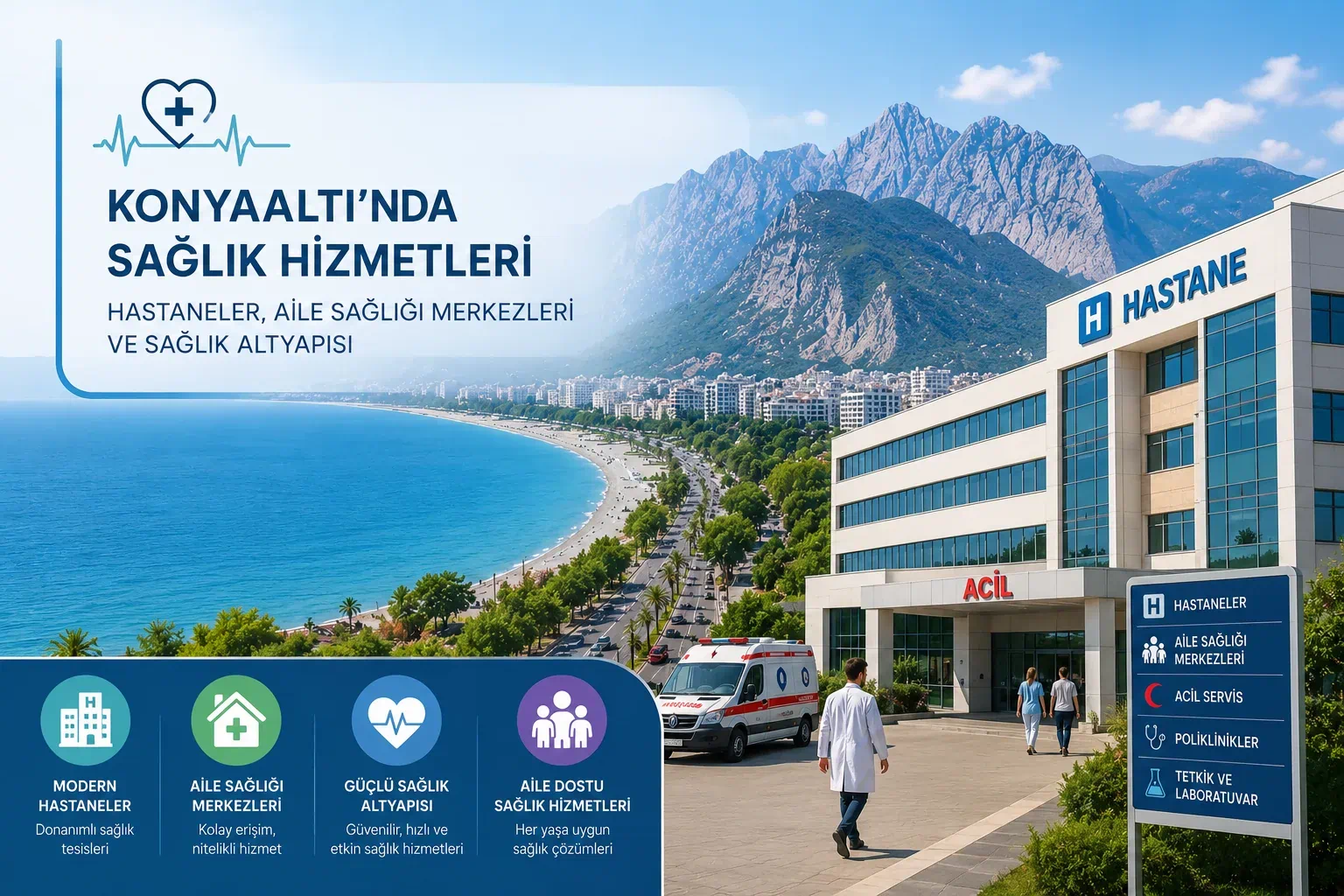 Konyaaltı'nda Sağlık Hizmetleri: Hastaneler, Aile Sağlığı Merkezleri ve Sağlık Altyapısı