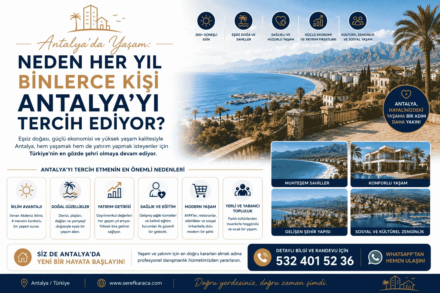 Antalya'da Yaşam: Neden Her Yıl Binlerce Kişi Antalya'yı Tercih Ediyor?